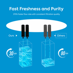 Filtros de carbón ionizado activado premium 2X para filtros de agua por gravedad. También compatibles con Berkey BB9 y otros filtros de marca.
