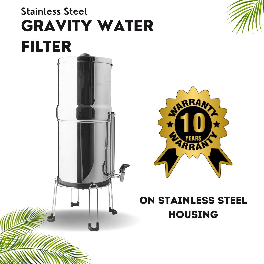 Premium Gravity Water Filter with Water Level Tap and SS Stand
