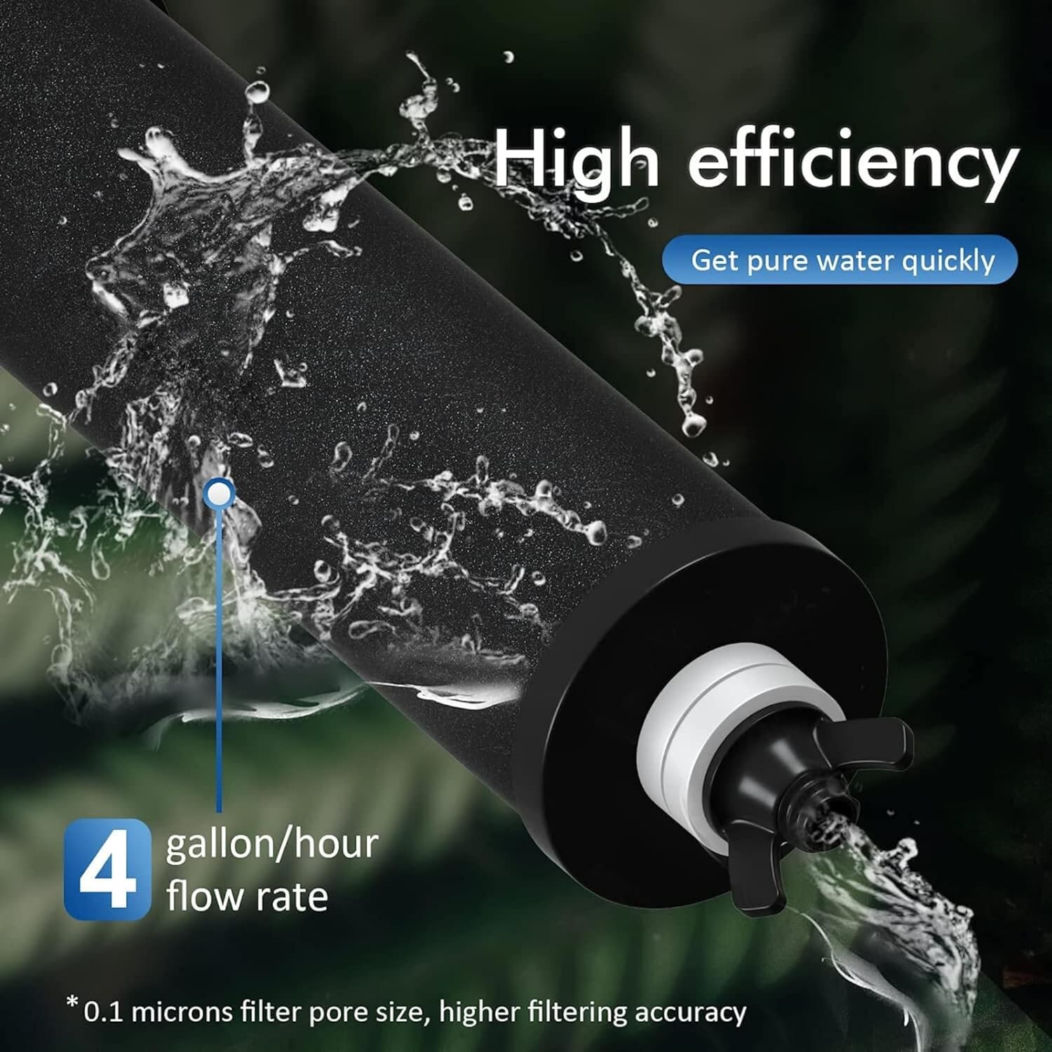 Filtros de carbón ionizado activado premium 2X para filtros de agua por gravedad. También compatibles con Berkey BB9 y otros filtros de marca.